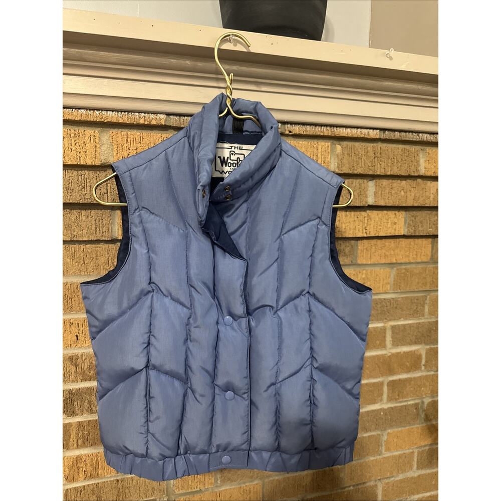 Vintage Woolrich M Puffer Vest Down Filled Navy Blue Outdoors Utility Gorpcore
